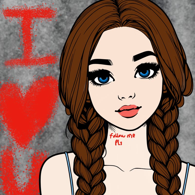 realistic girl with braids