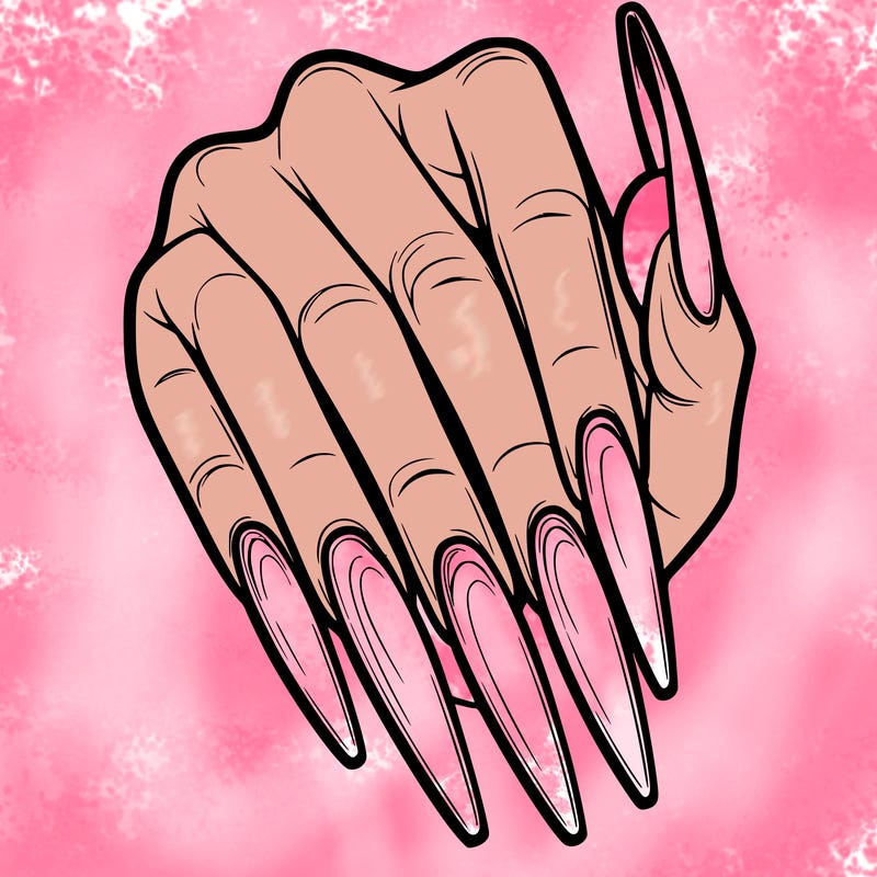 modern long nails