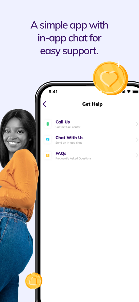 Kuda - Free transfer & payment - Kuda banking app screen for customer support including in app chat and call options
