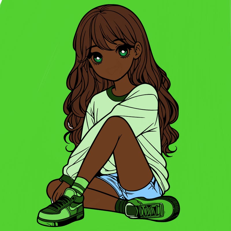 girl sitting realistic