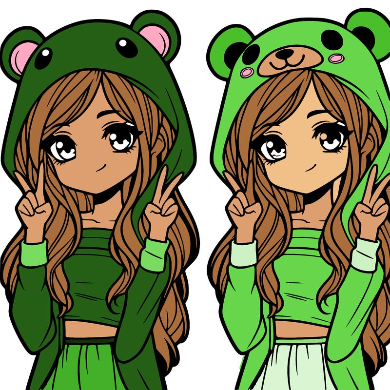 teen girl in animal costume