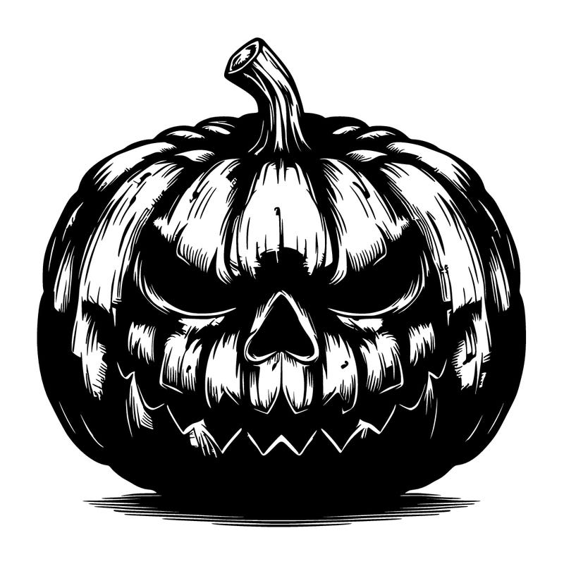 realistic scary halloween pumpkin