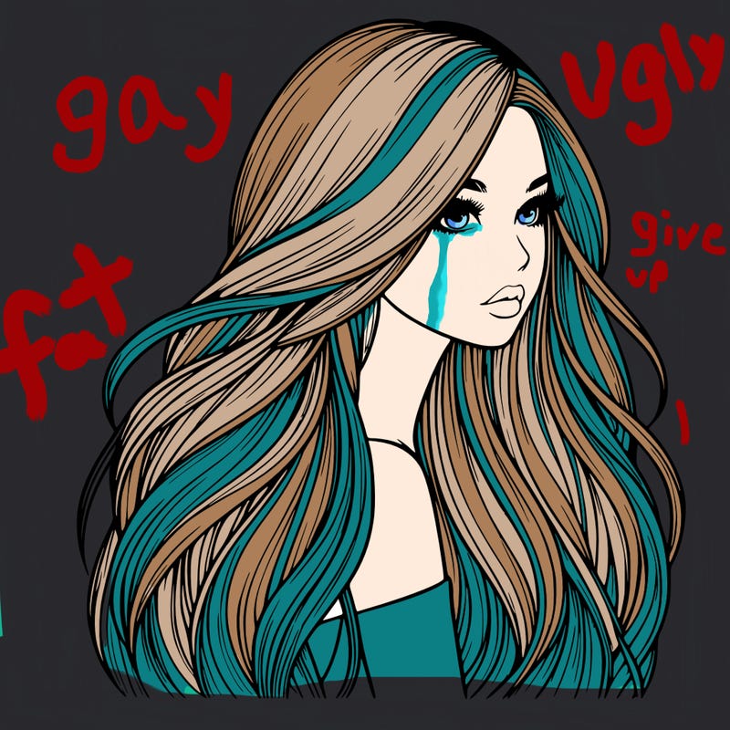 realistic girl with long realistic hair