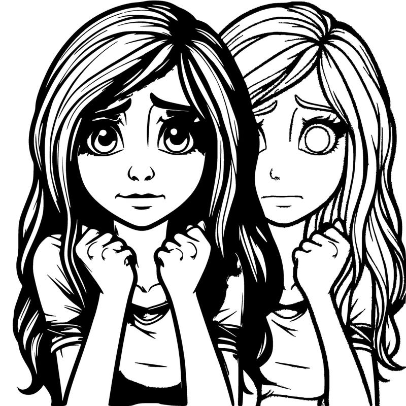 realistic girl as anxiety