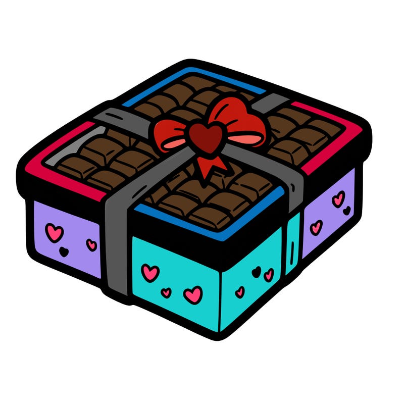 a box of chocolate for valentines day