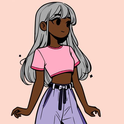 girl in a cute crop top