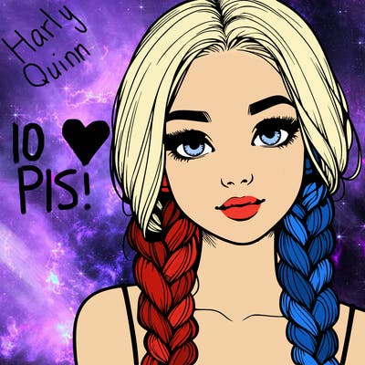 realistic girl with braids