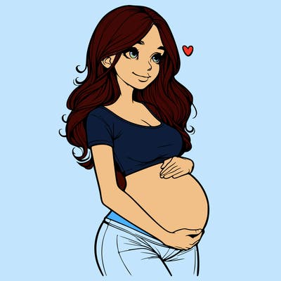 realistic pregnant girl