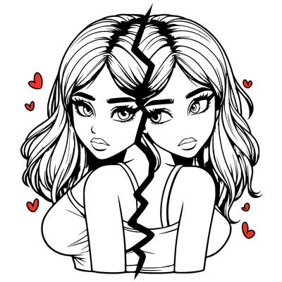 realistic girl split