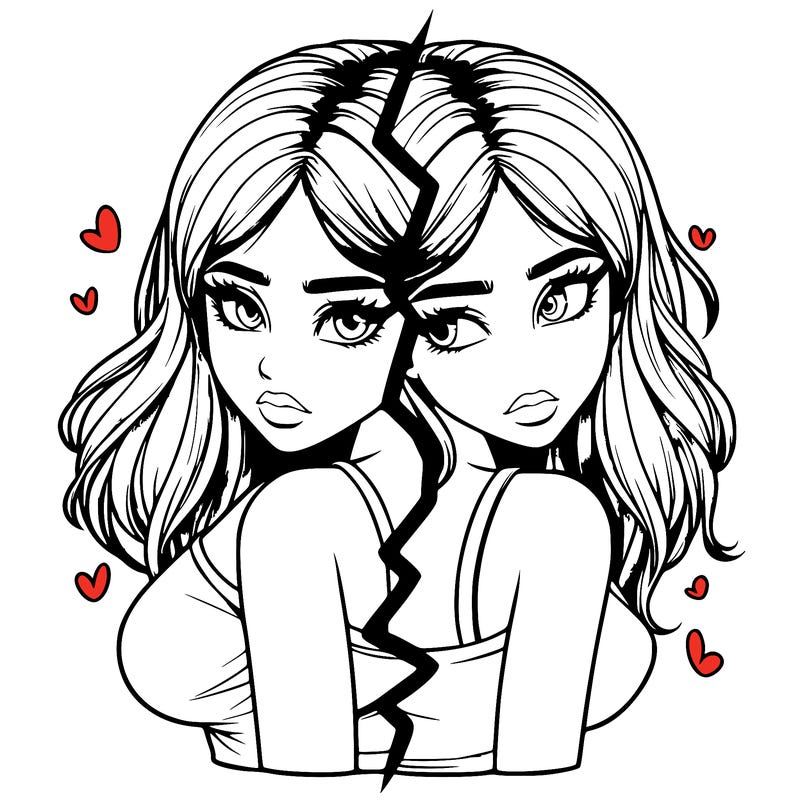 realistic girl split