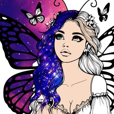 butterfly fairy realistic girl