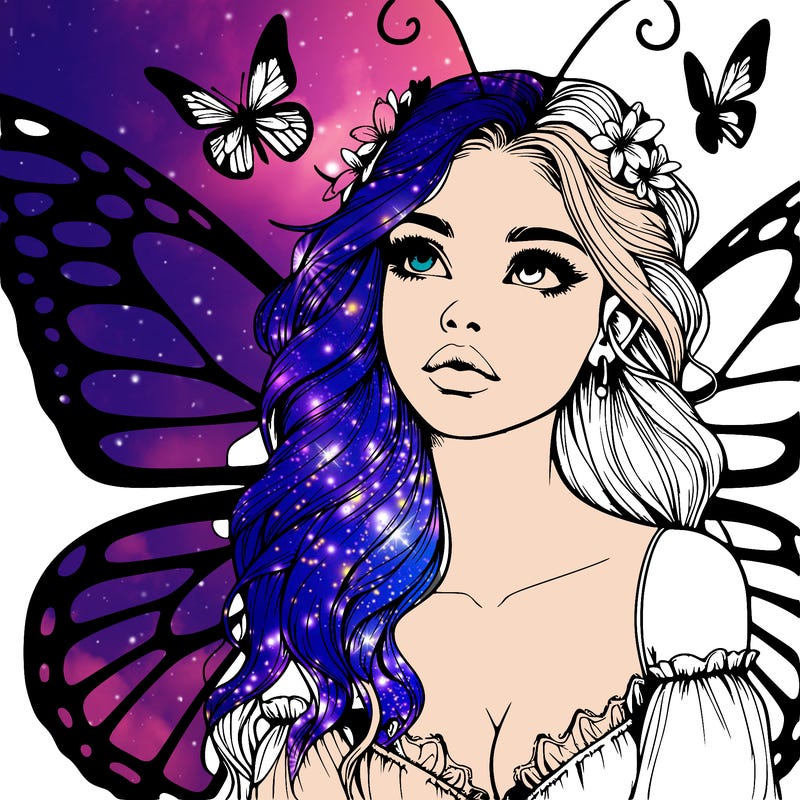 butterfly fairy realistic girl