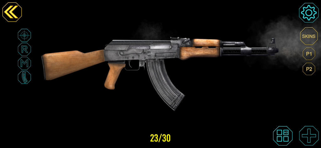 eWeapons™ Weapon Simulator - A realistic AK 47 assault rifle with smoke effects in the eWeapons simulator app
