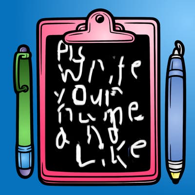 blank clip board with pen