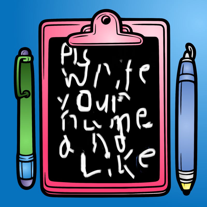 blank clip board with pen