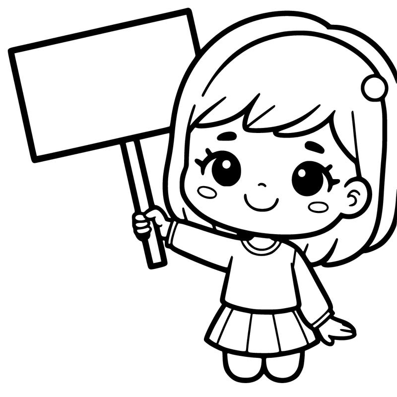 girl holding sign