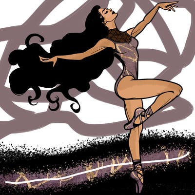 realistic woman dancer