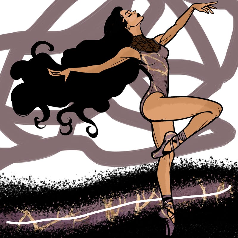 realistic woman dancer