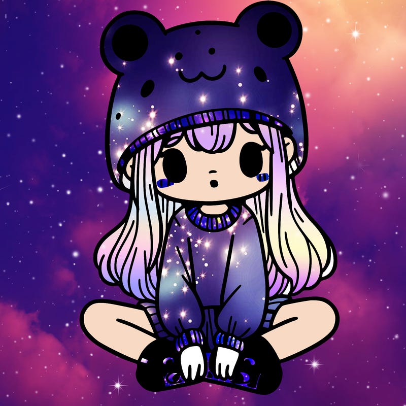 a girl wearing a frog hat and some frog socks