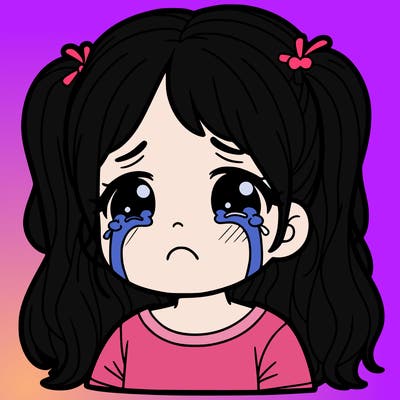 a girl crying
