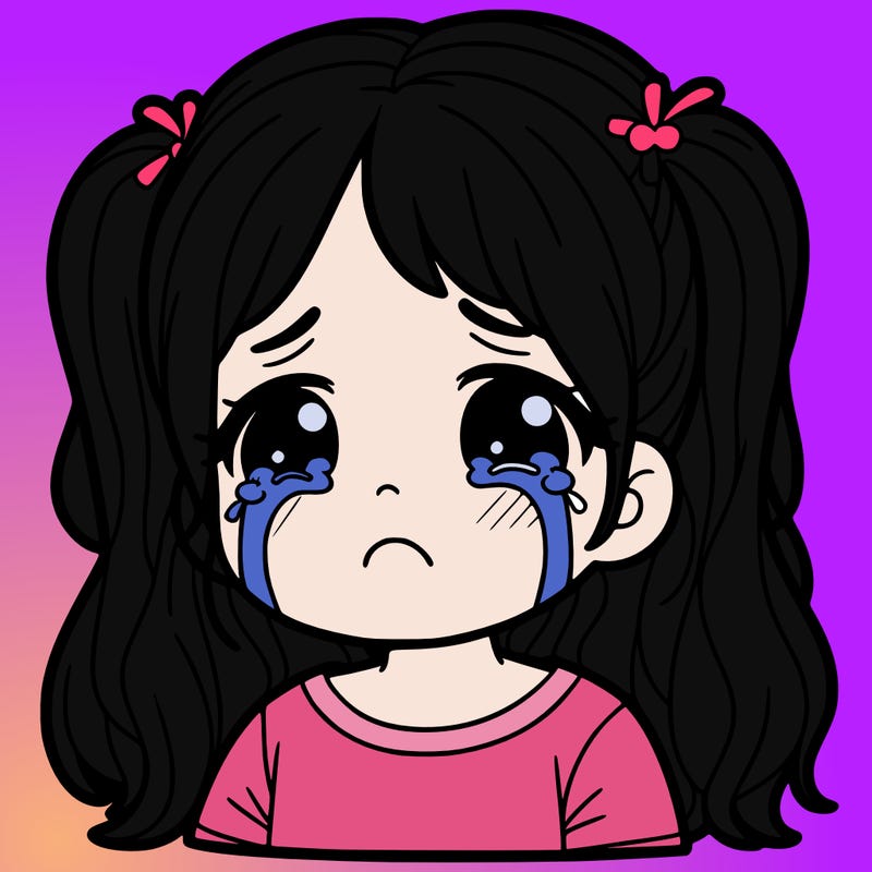 a girl crying