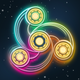 Finger Spinner: Neon Glow Art