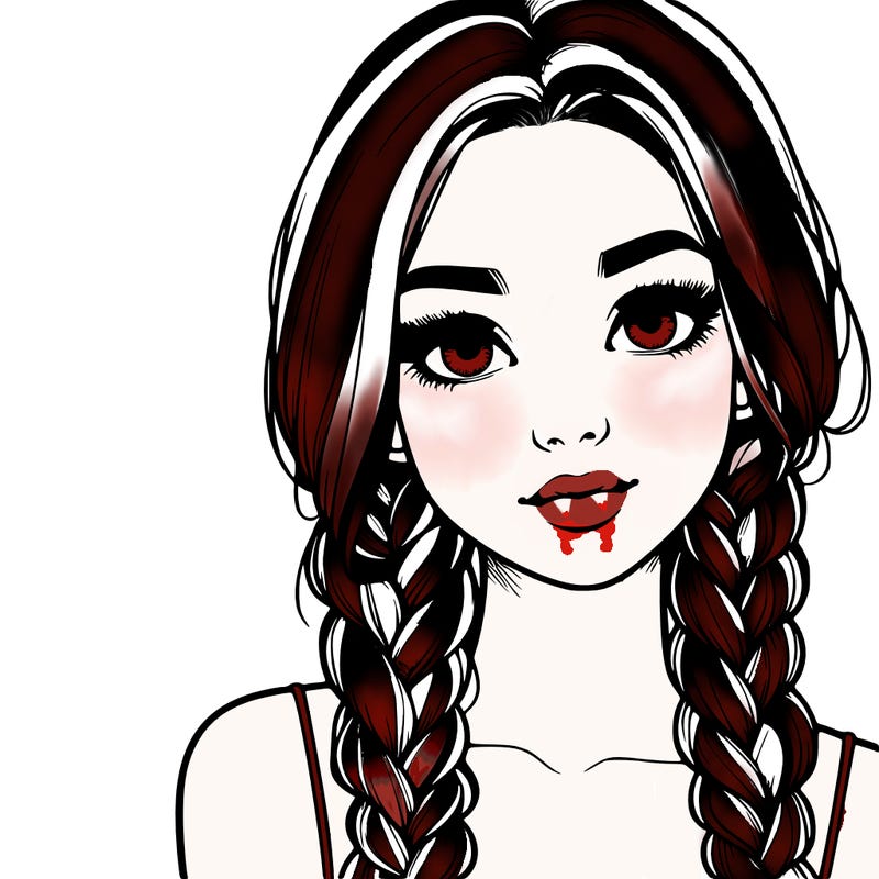 realistic girl with braids