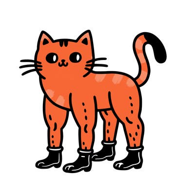 . cat with human legs