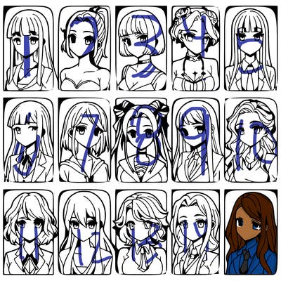 girls that look diffrent anime