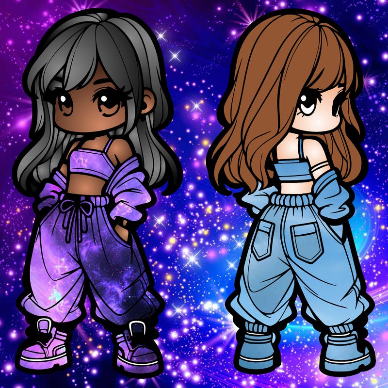 girl in crop top and baggy pants