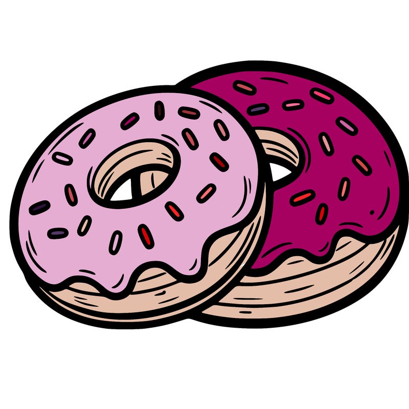 a piece of food doughnuts