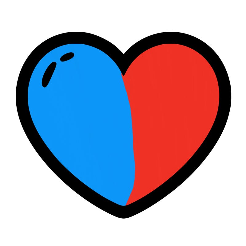 a blank heart