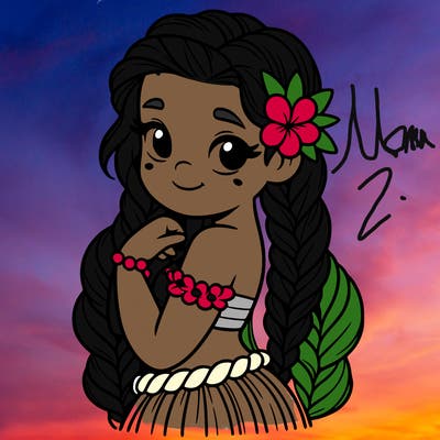 hawaiian girl with braids