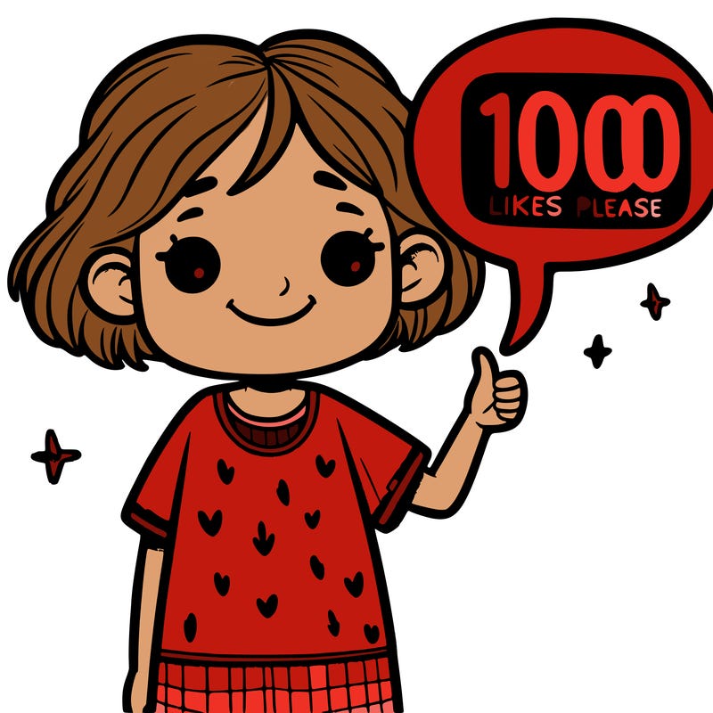 girl saying 100 likes please