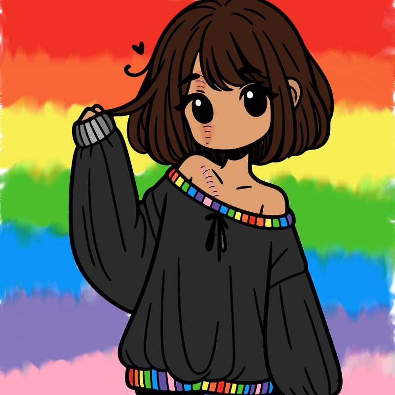 girl in baggy sweater hanging off her shoulder