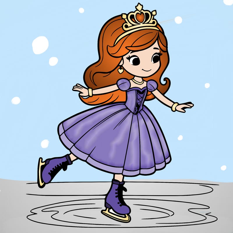 princess skating on ice