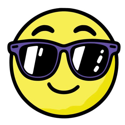 emoji with sunglasses