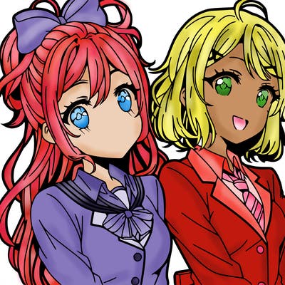 two  anime girls