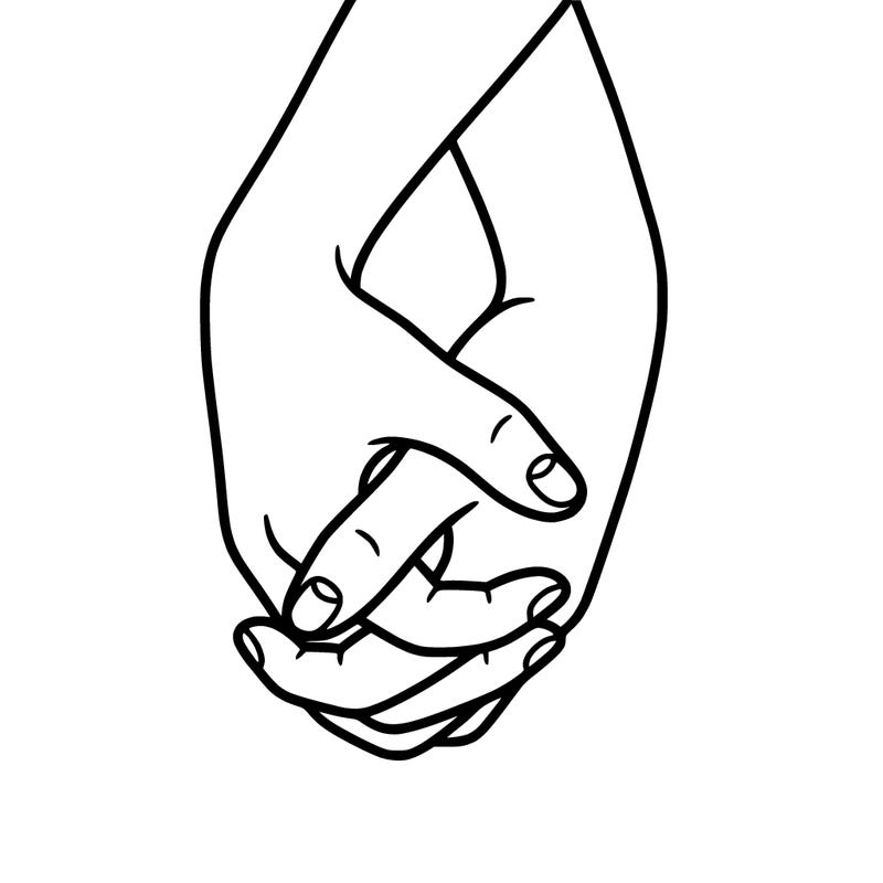 hands in shape of heart