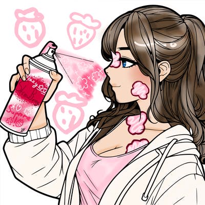 a realistic girl spray, painting