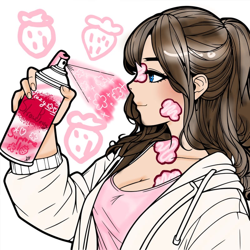 a realistic girl spray, painting