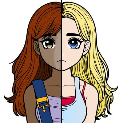 realistic girl split