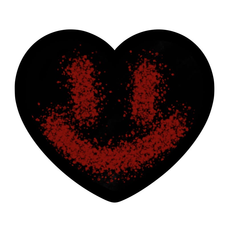 a blank heart