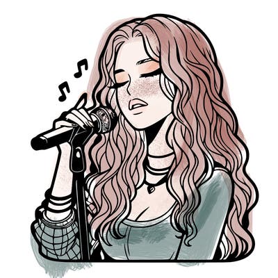 realistic female singer