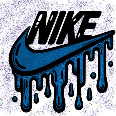 dripping nike logo