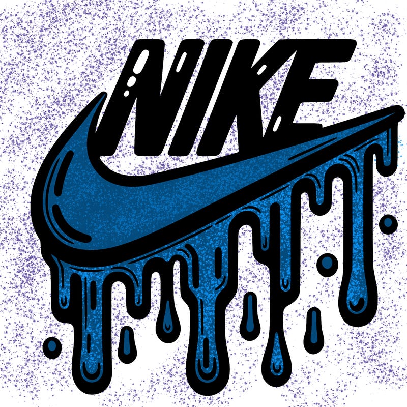 dripping nike logo