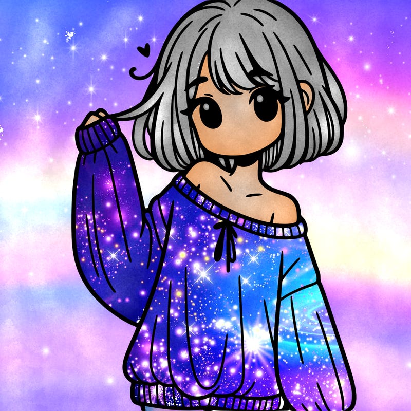 girl in baggy sweater hanging off her shoulder