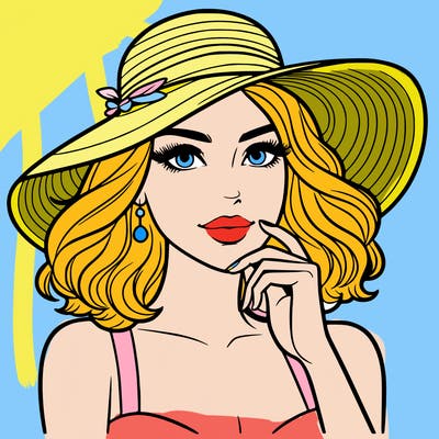 beautiful woman in hat