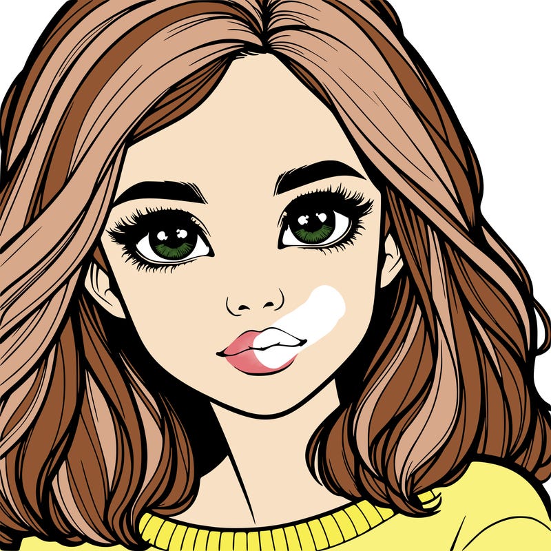 realistic girl whith cute eyes