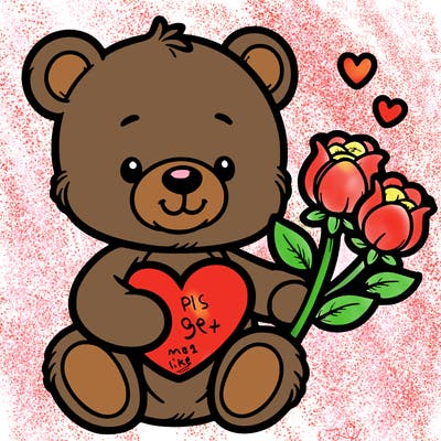 teddy bear a holding heart